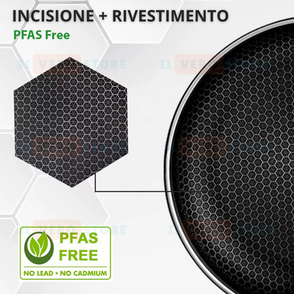 PADELLA ANTIADERENTE 32CM © - ACCIAIO INOX ANTIGRAFFIO