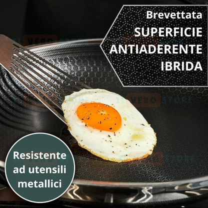 PADELLA ANTIADERENTE 32CM © - ACCIAIO INOX ANTIGRAFFIO