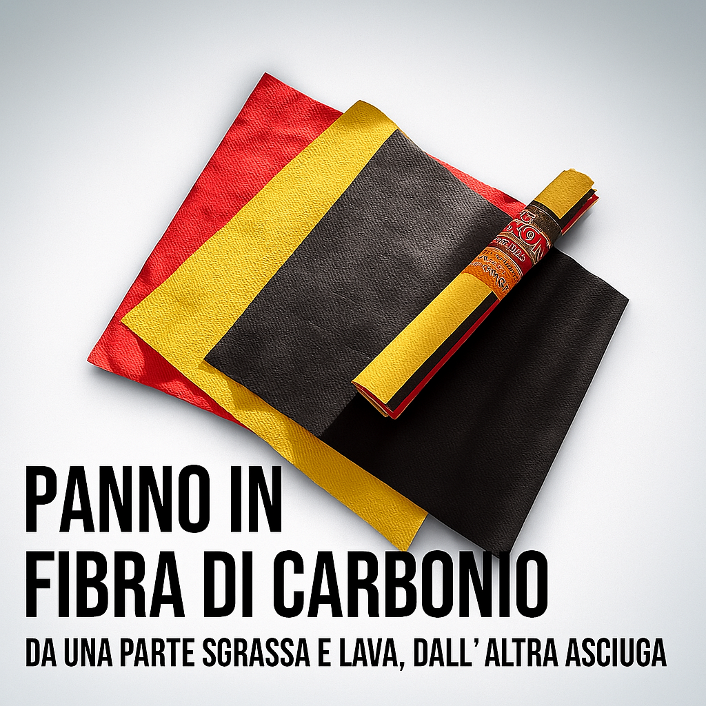 3PZ PANNO IN FIBRA DI CARBONIO © - LAVA & ASCIUGA