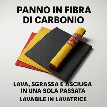 3PZ PANNO IN FIBRA DI CARBONIO © - LAVA & ASCIUGA