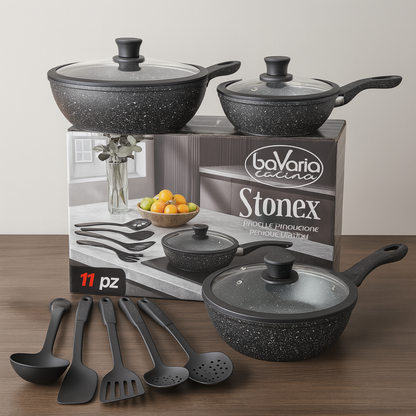 TRIS PENTOLE BAVARIA + UTENSILI ©