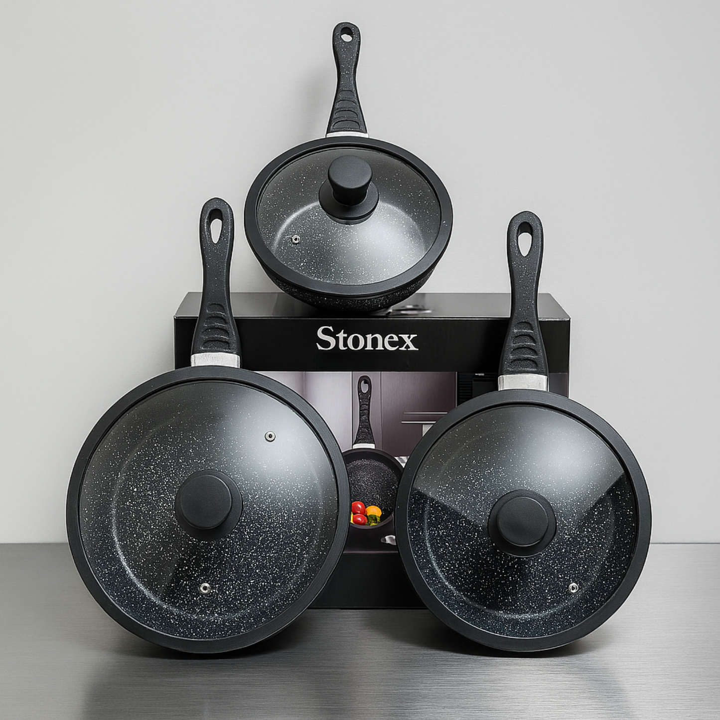 TRIS PENTOLE BAVARIA + UTENSILI ©